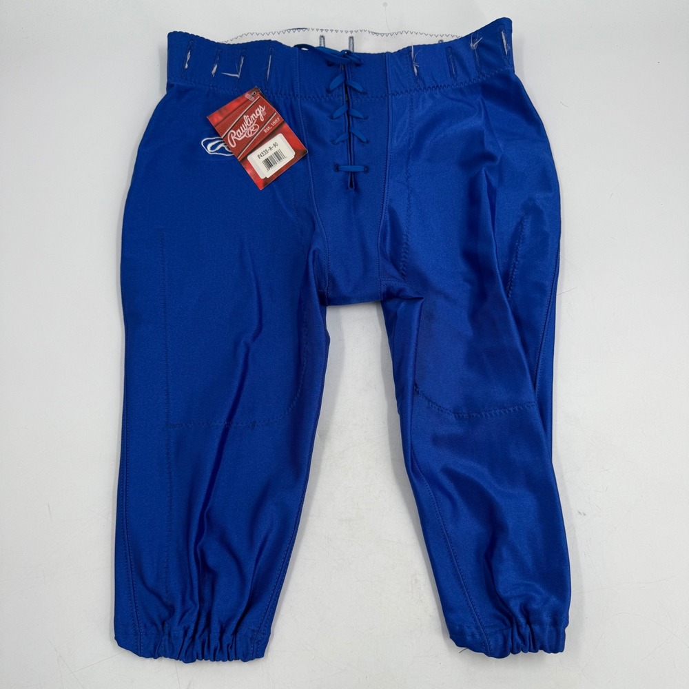Rawlings Adult Baseball Pants Blue L New with Tags Laceless Performance Vintage